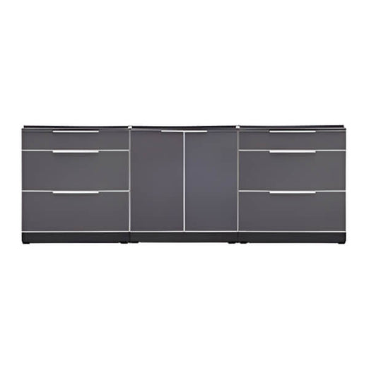 NewAge Garage Cabinets Aluminum Slate 3-Piece Outdoor Kitchen Set (No Countertop)