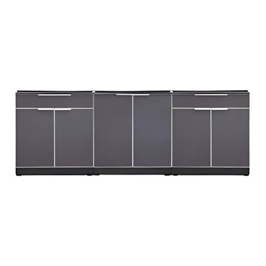 NewAge Garage Cabinets Aluminum Slate 3-Piece Outdoor Kitchen Set (No Countertop)