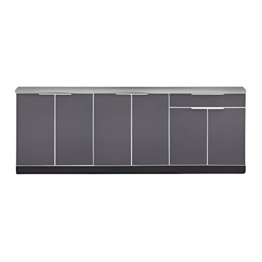NewAge Garage Cabinets Aluminum Slate 4-Piece Outdoor Kitchen Set with Countertops