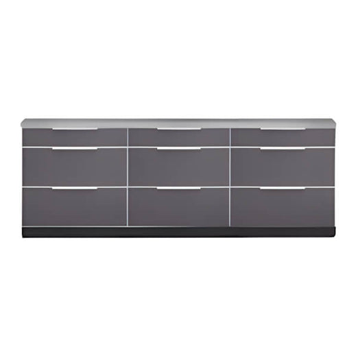NewAge Garage Cabinets Aluminum Slate 4-Piece Outdoor Kitchen Set with Countertops