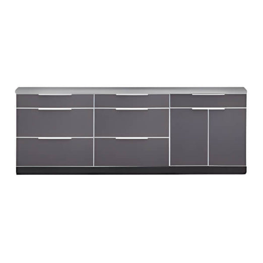 NewAge Garage Cabinets Aluminum Slate 4-Piece Outdoor Kitchen Set with Countertops
