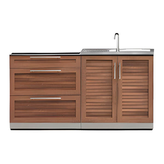 NewAge Outdoor Kitchens Grove 2-Piece Outdoor Kitchen Set (No Countertop)-70102 + 70103-Garage Giant