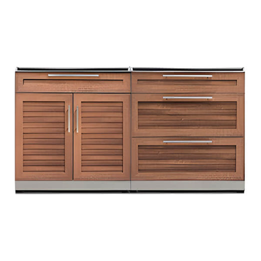 NewAge Outdoor Kitchens Grove 2-Piece Outdoor Kitchen Set (No Countertop)-70103 + 70104-Garage Giant