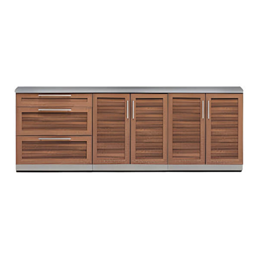 NewAge Outdoor Kitchens Grove 4-Piece Outdoor Kitchen Set with Countertops-70101-2 + 70103 + 65804-Garage Giant