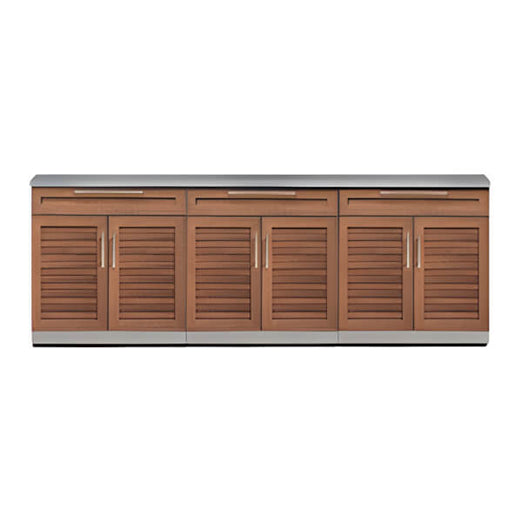 NewAge Outdoor Kitchens Grove 4-Piece Outdoor Kitchen Set with Countertops-70105-3 + 65804-Garage Giant