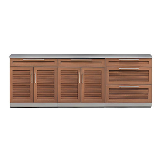 NewAge Outdoor Kitchens Grove 4-Piece Outdoor Kitchen Set with Countertops and Covers-70104-2 + 70103 + 65804 + 65874 + 65881-Garage Giant