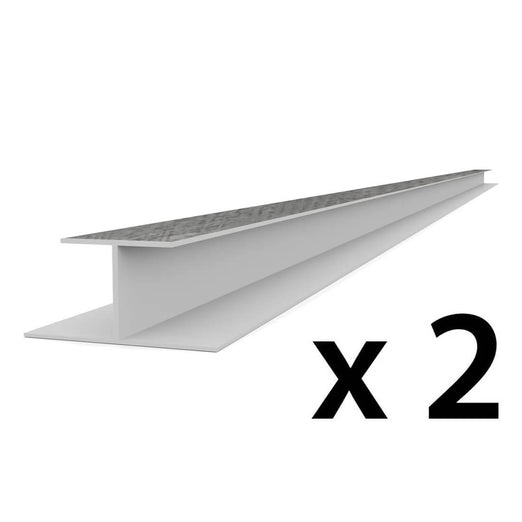PROCORE+ PVC 8 ft. Slatwall H Trim - Gray Wood (2-Pack)