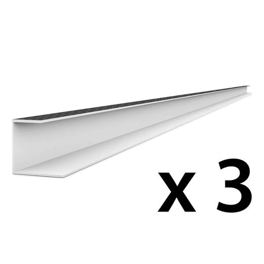 PROCORE+ PVC 8 ft. Slatwall Side-Trim - Carbon Fiber (3-Pack)