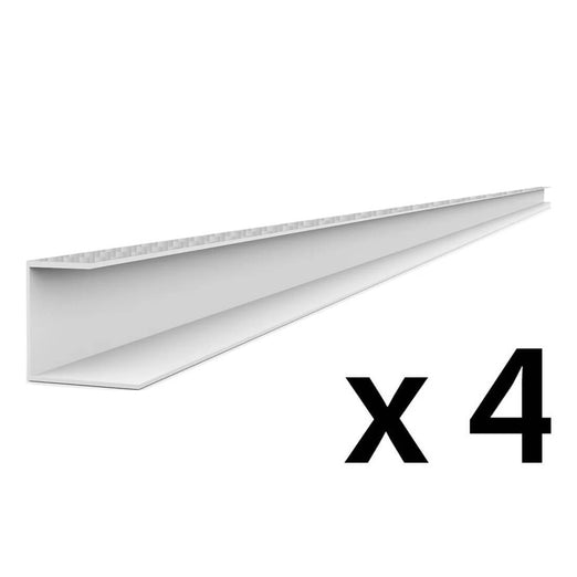 PROCORE+ PVC 8 ft. Slatwall Side Trim - Silver Gray Carbon Fiber (4-Pack)