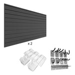 Proslat Ultimate Slatwall Wall Storage Bundle (Charcoal)-33509K-Garage Giant