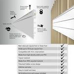 Proslat PVC Standard Slatwall Bundle - White-33720K-Garage Giant