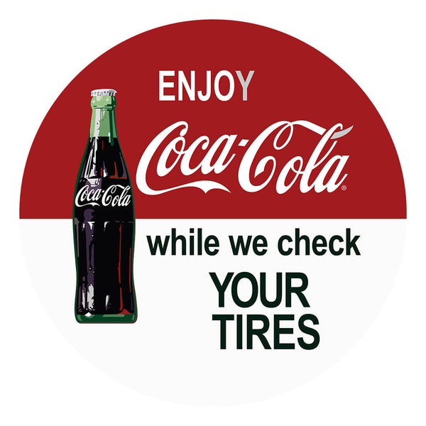 Coca-Cola 90×111cmパズルアート 特注フレーム付き PERGL Enjoy Coca-Cola 36-Inch Metal Sign | Garage Giant - Garage Giant