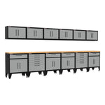 Armadillo Tough Grey 14-Piece Garage Cabinet System with Levelers-AR14PC102G-Garage Giant