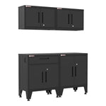 Armadillo Tough Black 4-Piece Garage Cabinet Storage System with Levelers-AR4PC81B-Garage Giant