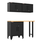 Armadillo Tough Black 4-Piece Garage Cabinet Set with Leveling Feet-AR4PC85B-Garage Giant