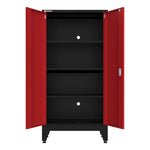 Armadillo Tough Red 7-Piece Garage Cabinet Storage System with Levelers-AR7PC104R-Garage Giant