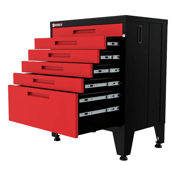 Armadillo Tough AR8PC100R Red 8-Piece Garage Cabinet Set with