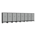 Armadillo Tough Grey Gear Locker Tall Cabinet (8-Pack)-AR8PC36G-Garage Giant