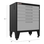 Armadillo Tough Grey 9-Piece Garage Cabinet Set with Levelers and Casters-AR9PC52G-Garage Giant