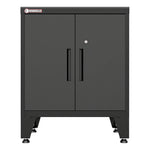 Armadillo Tough Black 2-Door Base Cabinet with Rubber Work Mat-ARDO28BB-Garage Giant