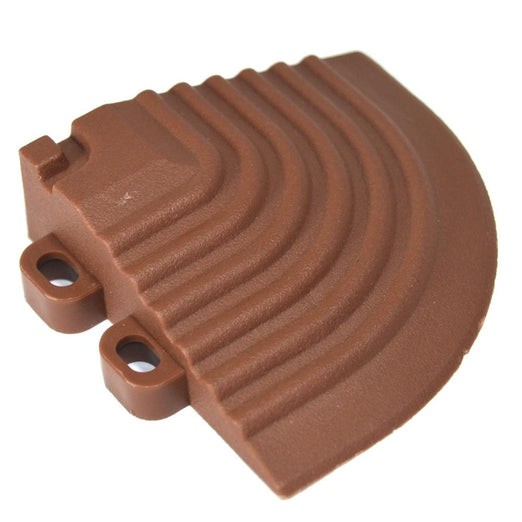 Swisstrax Chocolate Brown Pro Series Corner Piece (4 Pack)-Garage Giant