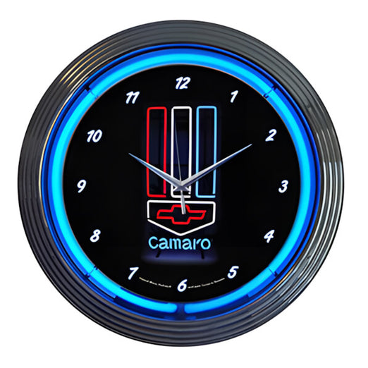 Neonetics 15-Inch Chevy Camaro Neon Clock-8CAMRWB-Garage Giant