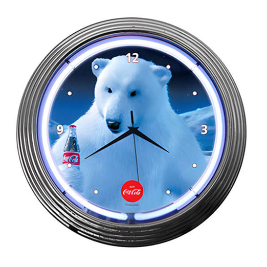 Neonetics 15-Inch Coca-Cola Polar Bear Neon Clock-8CCPLR-Garage Giant