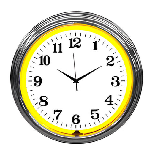 Neonetics 15-Inch Standard Yellow Neon Clock-8CHRCY-Garage Giant