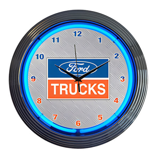 Neonetics 15-Inch Ford Trucks Neon Clock-8FTRUC-Garage Giant