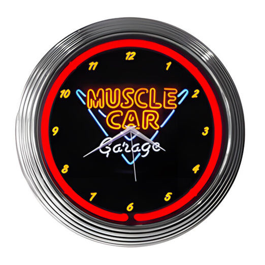 Neonetics 15-Inch Muscle Car Garage Neon Clock-8MSCLE-Garage Giant