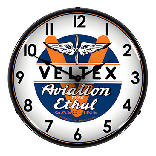 Collectable Sign and Clock Veltex Aviation Ethul Backlit Wall Clock | 1101288 | Garage Giant