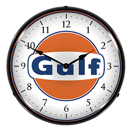Collectable Sign and Clock Gulf Backlit Wall Clock | GO710057 | Garage Giant