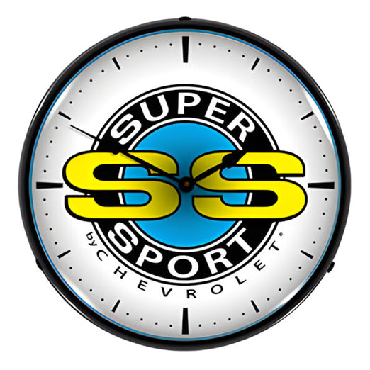 Collectable Sign and Clock Chevrolet SS Super Sport Backlit Wall Clock | GM1002242 | Garage Giant