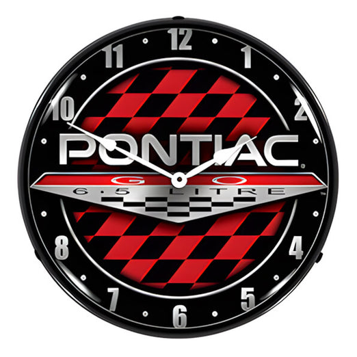 Collectable Sign and Clock Pontiac GTO Backlit Wall Clock | GM710093 | Garage Giant