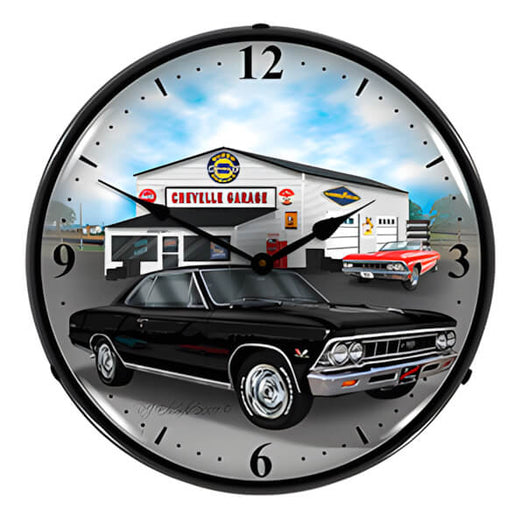 Collectable Sign and Clock 1966 Chevelle Backlit Wall Clock | GMRE710142 | Garage Giant