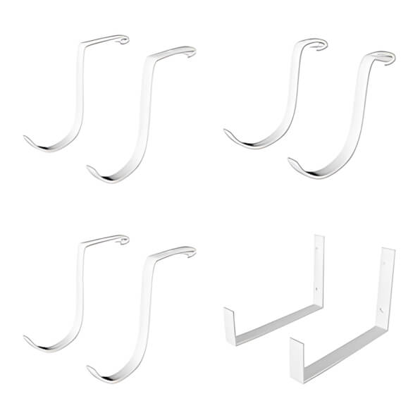 SafeRacks Hook Accessory Package - White (8-Pack)-SR-ACCPKG1-W-Garage Giant