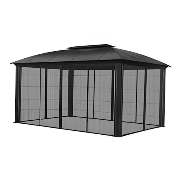 Paragon Outdoor 11 x 16 ft. Siena Hard-Top Dome Gazebo with Sliding Screen-GZ3DXLS-Garage Giant