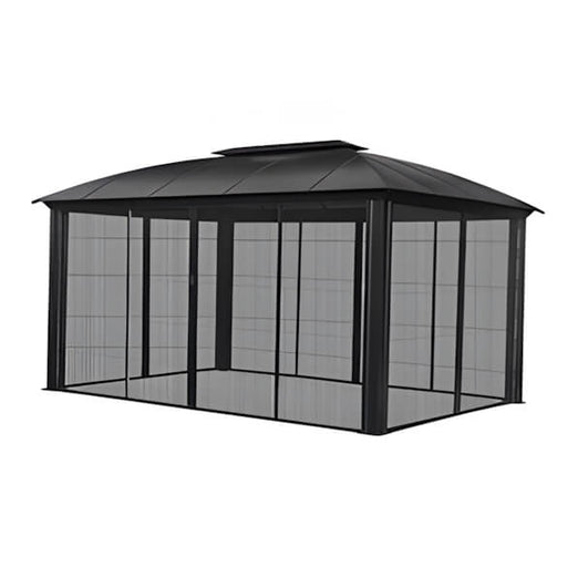 Paragon Outdoor 11 x 16 ft. Siena Hard-Top Dome Gazebo with Sliding Screen-GZ3DXLS-Garage Giant
