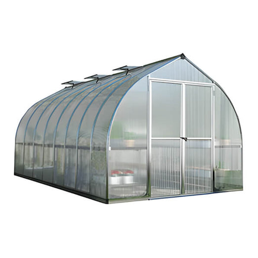 Palram-Canopia Bella 8' x 16' Hobby Greenhouse Kit (Silver) | HG5416 | Garage Giant