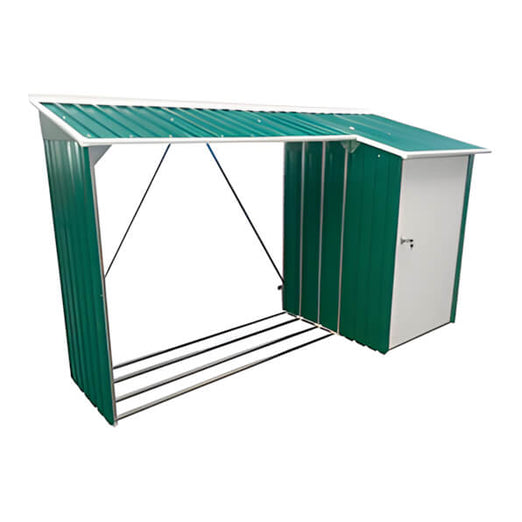 DuraMax 8' x 3' Woodstore Steel Storage Shed-53661-Garage Giant