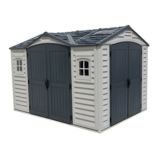 DuraMax Woodbridge 10.5' x 8' Apex Vinyl Shed with Foundation Kit-40116-Garage Giant