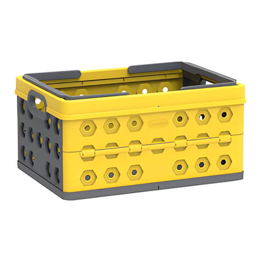 DuraMax Foldable Crate / Basket in Yellow and Grey-86201-Garage Giant