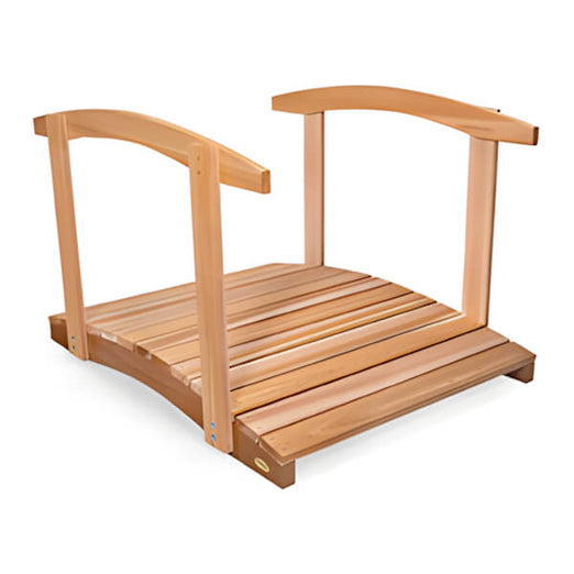 All Things Cedar 4-Foot Garden Bridge with Side Rails-FB48-R-Garage Giant