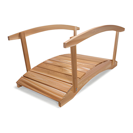 All Things Cedar 6-Foot Garden Bridge with Side Rails-FB72-R-Garage Giant