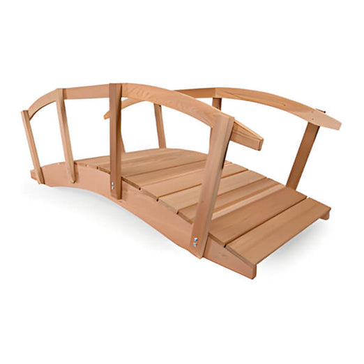 All Things Cedar 8-Foot Garden Bridge with Side Rails-FB96-R-Garage Giant