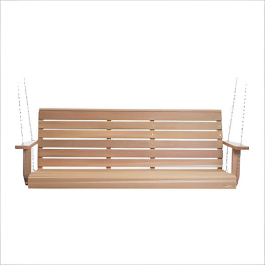 All Things Cedar 6-Foot Porch Swing with Comfort Swing Springs-PS70-SW10-Garage Giant