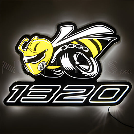 Neonetics Scat Pack 1320 Dragpack “Angry Bee” Slim Line LED Sign-7LEDSP-Garage Giant