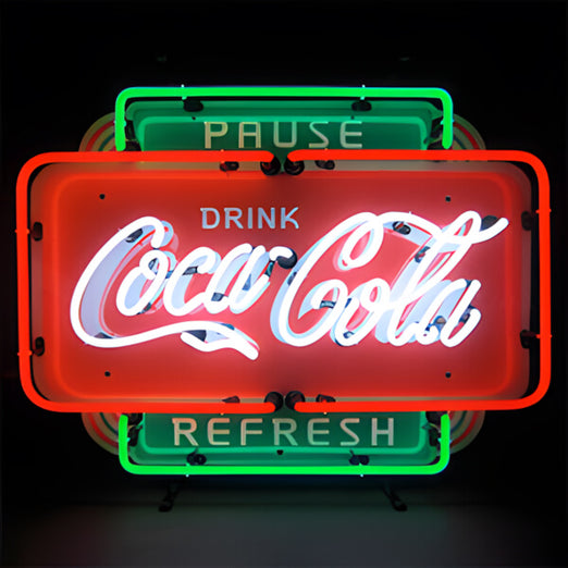 Neonetics Coca-Cola Pause Refresh 26-Inch Neon Sign-5CCPRF-Garage Giant