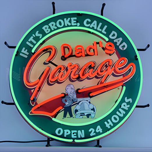 Neonetics Dad's Garage 24-Inch Neon Sign-5DADSG-Garage Giant