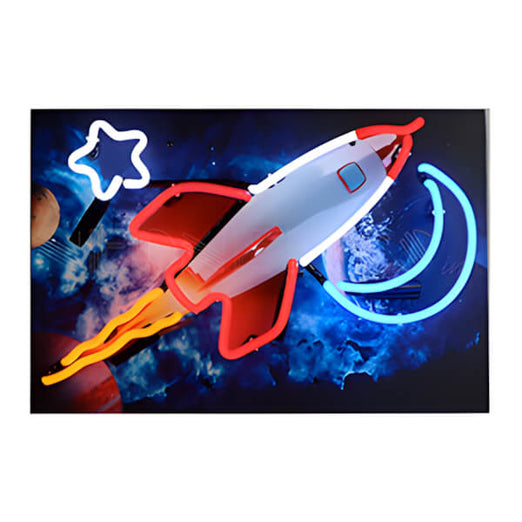 Neonetics Outer Space Rocket 18-Inch Neon Sign-5JRRKT-Garage Giant